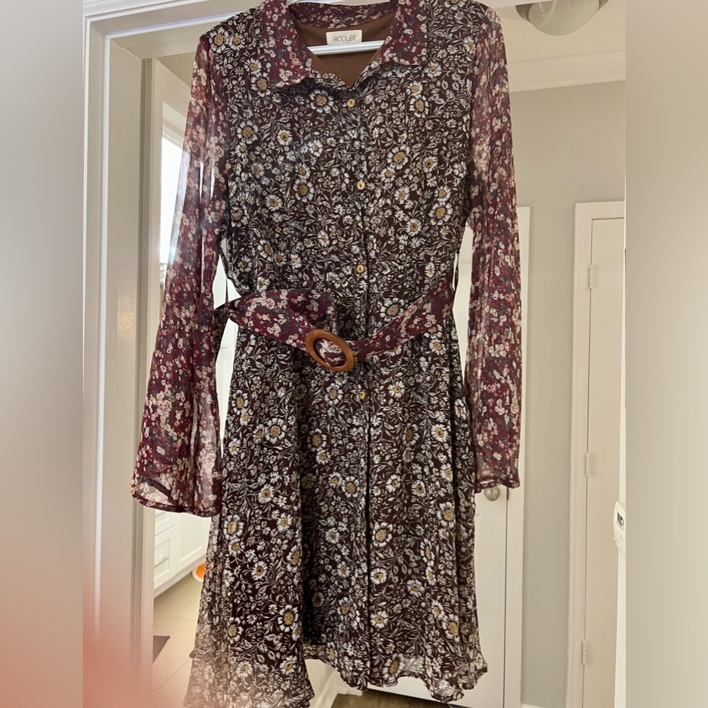 Roolee Tess Retro Floral Dress, size Large